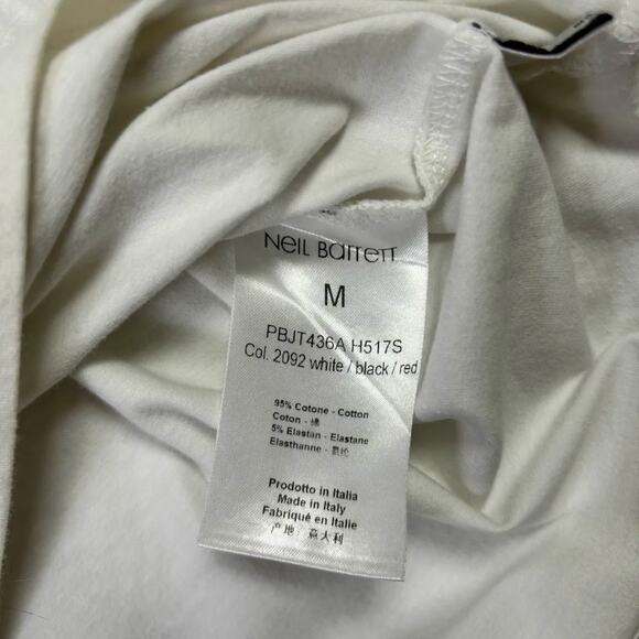 Neil Barrett No Unauthorised Access Mens M White Made in Italy Loose Fit - Picture 3 of 8
